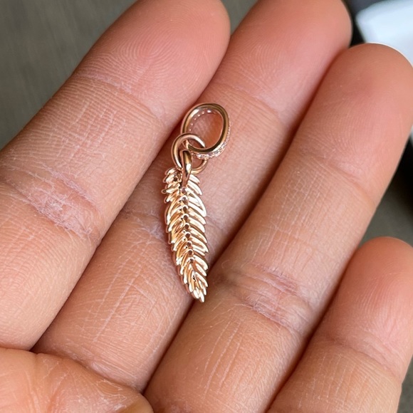 NWOT Retired Pandora Gold Angel Wing w/ Bling CZ stones - Picture 6 of 8